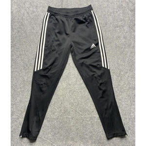 Adidas ClimaCool Pants Youth Medium Black Tapered Track Joggers 3 Stripe